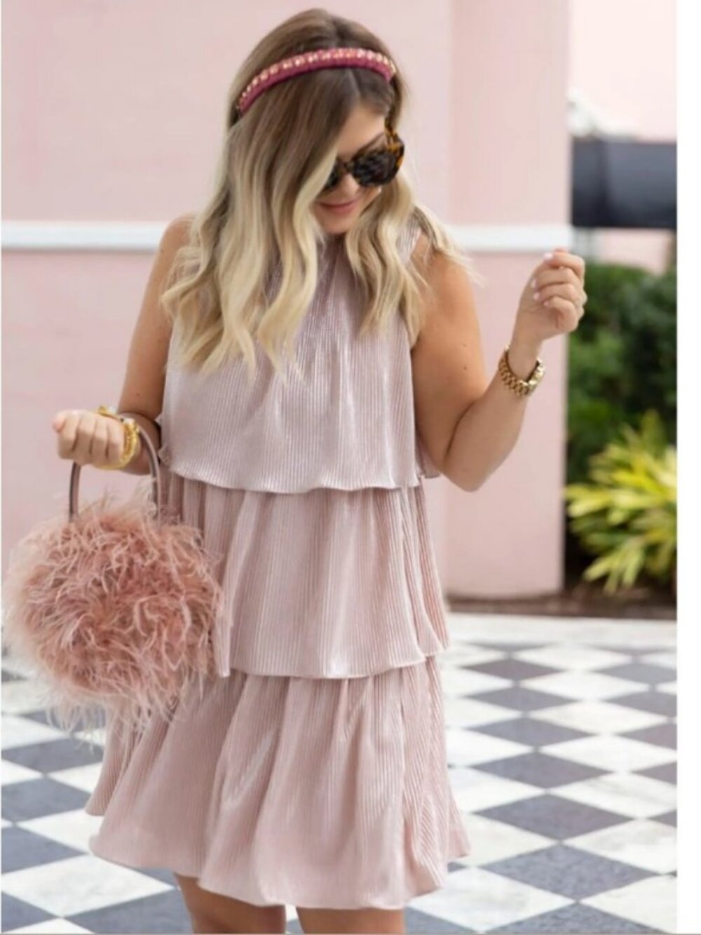NWT Anthropologie Estelle Blush Tiered Tunic Dress. Size L - Picture 11 of 11